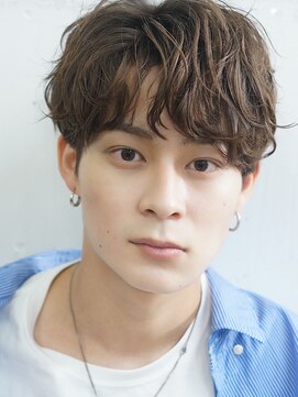 フォーエックス(hair salon XXXX) ソフトツイストスパイラルパーマ刈り上げツーブロックマッシュ