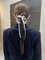 ヘアー アイス ルーチェ(HAIR ICI LUCE) 20代成人式卒業式向け♪ナチュラルカラー編み込みアレンジヘア