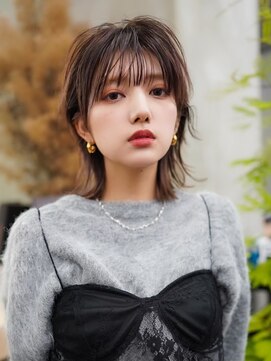 ギークス(GEEKS) 【GEEKS渋谷】顔周りレイヤー/ピンクグレージュ/春ヘア/20代30代