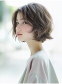 ☆オリーブグレーココアベージュ小顔クラゲヘアー/黒髪/髪質改善