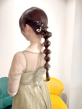 コアブラン 原宿 明治神宮前(CORE blanc) 玉ねぎヘア/結婚式ヘア/ポニーテール/表参道/原宿/卒業式ヘア