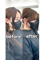 アマトウキョウ アユンチェ(AMA TOKYO×AYUNCHE)&nbsp;前髪顔まわり韓国ヘアレイヤーカットサイドバンク2wayバンク韓国