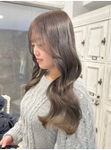 ゆるふわ巻きスタイル×シアーグレージュ