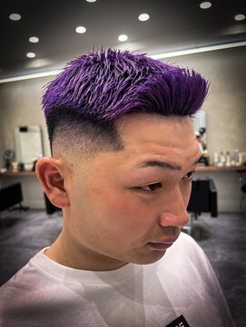 ルースト 京都駅前店(ROOST) スキンフェード×パープルカラー