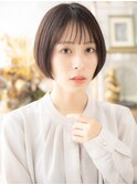 ヘルシースタイル前下がり黒髪マッシュボブc6大宮20代30代40代