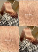 15083ブリーチ＆ダブルカラーニュアンスアプリコットオレンジ