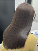 ロングヘアーショコラブラウンカラー×髪質改善　赤坂見附