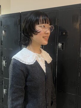 くせ毛風パーマ　ニュアンスパーマ　ステップカット