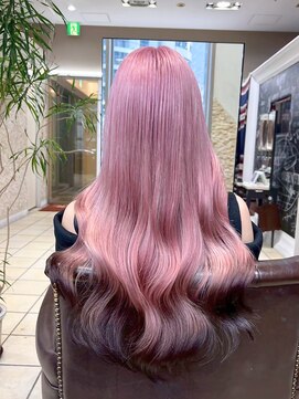 グラデーションカラー/ピンクアッシュ/ロングレイヤー