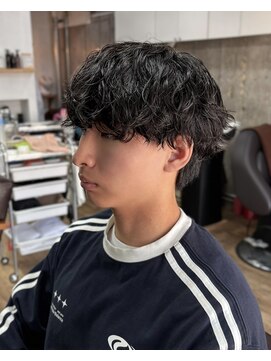 オムファミーユラグ(homme, famille raugh) 緩めシャドウパーマ