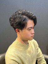 ビーダンディー(Bee dandy)&nbsp;ビジネスツーブロックショート フェザーパーマ かきあげバング