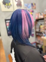 ヲタクに美容室は難しい。&nbsp;ブルー&ピンク☆ウルフレイヤー☆