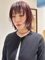 ニール 名古屋 伏見 丸の内(NEELU)&nbsp;【NEELU_misa】レイヤーボブ ワインレッド