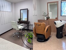 ペーハーセブンヴォーグ(ペーハーセブンVOGUE)の雰囲気（ゆったりと過ごせる半個室のセット面）
