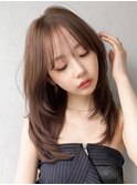 夏ミルクブラウンうる艶髪ナチュラルショート前髪#614g0623