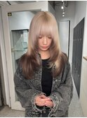 ダークパープルナチュラルショート夏のヘアアレンジ原宿