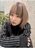 万代ケアブリーチカラーダブルカラーショートボブレイヤーカット
