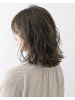 アース 都城川東店(HAIR & MAKE EARTH)&nbsp;ミディアムゆるふわパーマ×オリーブブラウン