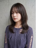 プレイス(PLACE)&nbsp;大人っぽフェザーレイヤー×モカブラウン