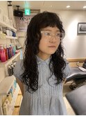 レイヤーカット/ロングパーマで無造作可愛い