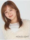 小顔ハッシュカット韓国レイヤー大人くびれミルクブラウン
