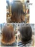 【限定】カット＋ブリーチなし透明感Ｗカラー＋ＴＲ　￥13，800