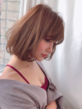 ミリム 栄矢場町店(MIRiM) 【MUSE】大人横顔美人ゆるふわワンカールボブ