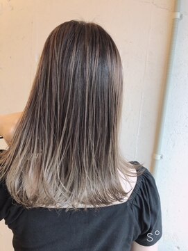 エイト 福岡天神店(EIGHT fukuoka) 【EIGHT福岡】nabe_long_バレイヤージュミルクティMK★