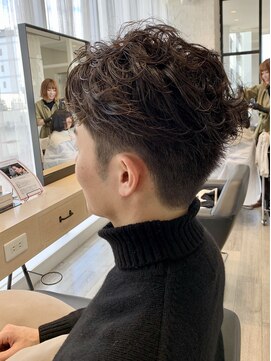 アーロン(aaron) 【サロンワーク】メリハリMENSパーマスタイル。