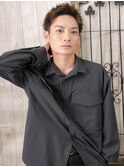 外国人風カラー★モテワイルドアップバングA