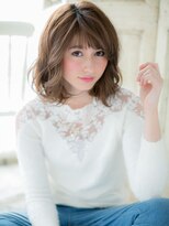 クオーレ ヘア アンジュ 水戸店(CUORE HAIR ange)&nbsp;*ange水戸*…くすみカラーxウェーブパーマで無造作ふわミディa