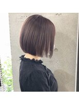 リコバイアフロート(riko by afloat)&nbsp;切りっぱなし暗めカラーネビージュぱっつんボブ【riko立野】