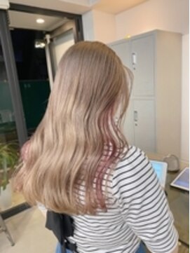 フラム 渋谷(flamme) 【flamme】ミルクティーベージュ × インナーピンク