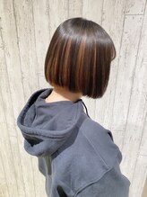 ヘアサロン フラット(hair salon flat) 大人可愛い20代30代☆ミニボブツヤ髪×インナーラカラー