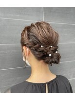 アチーブリス(achieve Liss) ヘアセット 編み込みアップヘアまとめ髪 お呼ばれ華やか