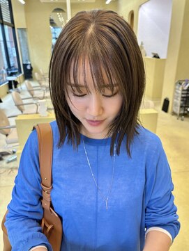 スニュウ(snuw) ケアカラーオリーブカラーミルクティカラーボブ