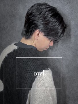 アウル 心斎橋(owl) センターパートウルフ×カルマパーマ×黒髪×スーツ×韓国風