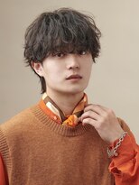 波巻きパーマメンズツイストスパイラルパーマウルフ