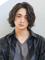 ミディアムスパイラルパーマツーブロック束感モテる長め