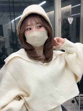 エトワール(ETOILE) 神戸三ノ宮　レイヤーカット　ブラウンベージュ　ケアカラー