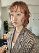 レイヤーボブ　暖色カラー
