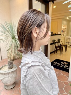 スープ 柏(Soup'e) 30代/40代/50代　簡単スタイリング！外はねボブ