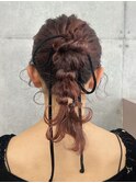 ぽこぽこポニーテールアレンジ