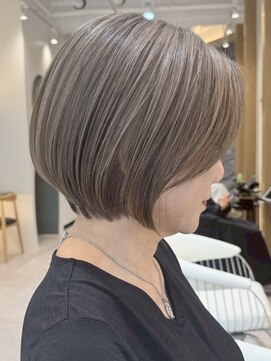 ソワネ 表参道(soigne) 表参道白髪ぼかしマッシュショートヘアッシュベージュ40代50代
