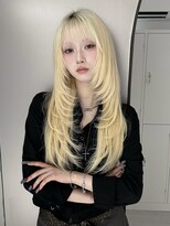 サンドイエナ 横浜店(sand yena)&nbsp;くびレイヤーボブルフネビージュ小顔ワンレンこなれミディ