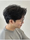 MEN’S HAIR/サーフカール/刈り上げセンターパート/伊勢崎