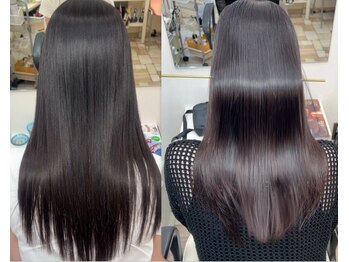 ヘアーサロンアンク(hair salon anc)の写真/【カット＋トリートメント￥6,600～】髪内部のたんぱく質の流出を抑制する髪質改善トリートメントをご用意◎
