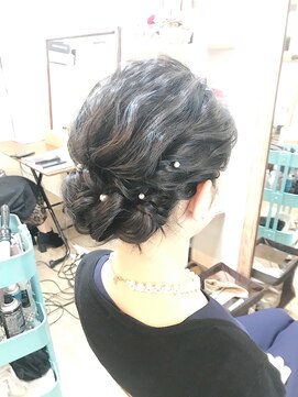 ロカット サロン(Roquat Salon) ミディアムウェーブアップアレンジ【ヘアアレンジ　立川/立川】