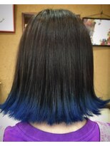ヘア ロココ(hair LOCOCO)&nbsp;黒→青グラデーション