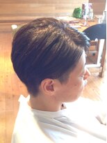 ブブグラスヘアー&nbsp;2ブロックハンサムベリー丸みショートスタイル